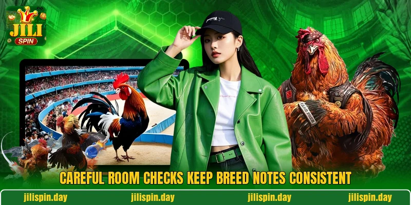 Careful room checks keep breed notes consistent Careful room checks keep breed notes consistent