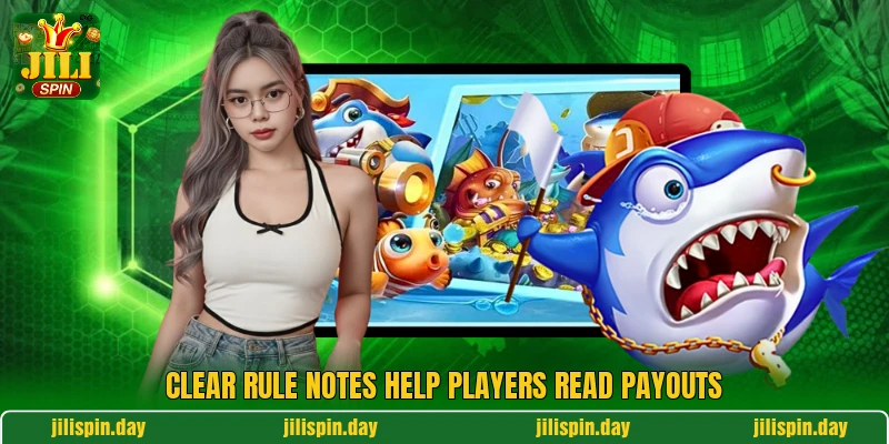 Clear rule notes help players read payouts Clear rule notes help players read payouts