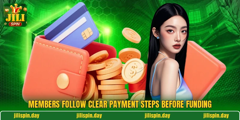 Members follow clear payment steps before funding