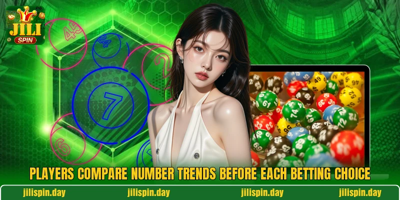 Players compare number trends before each betting choice Players compare number trends before each betting choice
