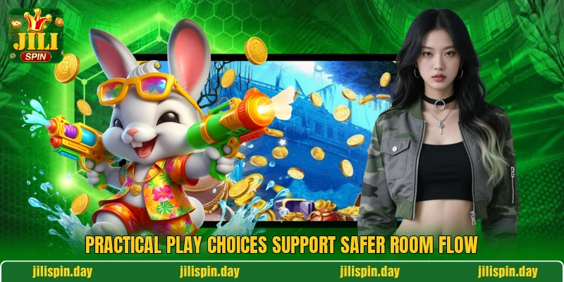 Practical play choices support safer room flow