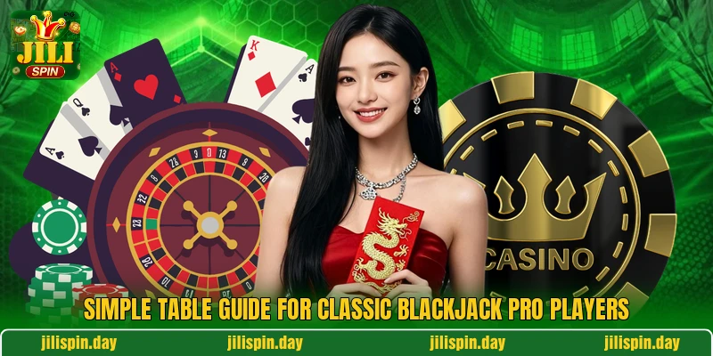 Simple table guide for Classic Blackjack Pro players